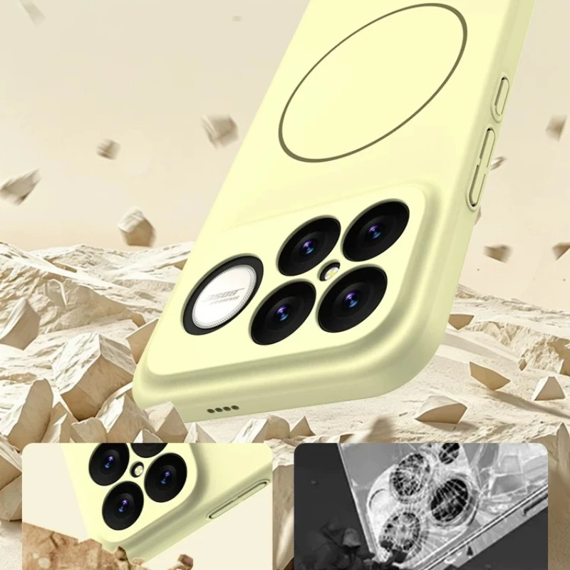 Funda de PC con sensación de piel suave para Magsafe para POCO F8 Ultra F8 Pro, cubierta rígida con carga inalámbrica magnética para POCO F8Pro Ultra