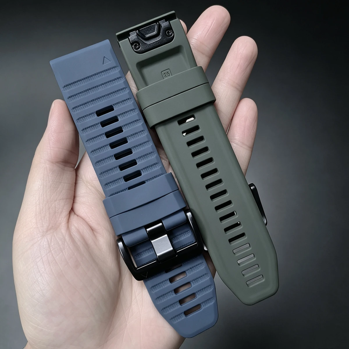 QuiekFit 22/26mm Silicone Band for Garmin Fenix 8 9pro Solar 51mm 47mm 7X Pro Quatix/Epix/Tactix/Instinct Outdoor Sport Bracelet