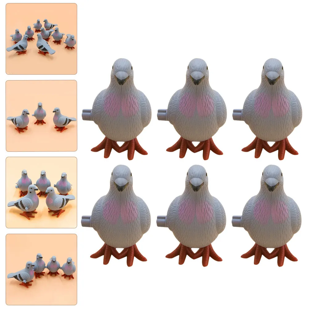 

Набор из 6 штук: Мультяшные заводные голуби на пружине для игр, забавные прыгающие животные, очаровательные имитации голубей на пружинном механизме
