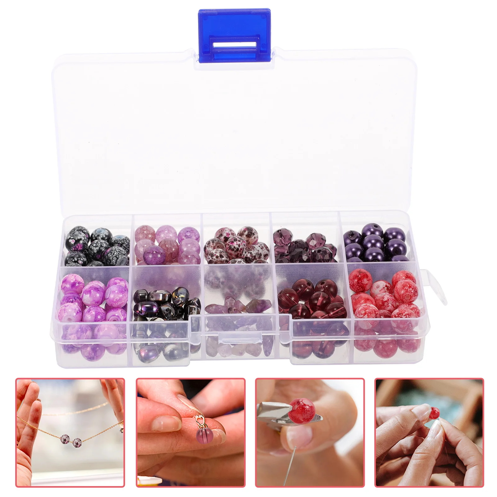 

1 Box Colored Glass Beads Small Decorative Spacer Beads for Jewelry DIY Bracelet Necklace Craft Accessories DIY Accessories
