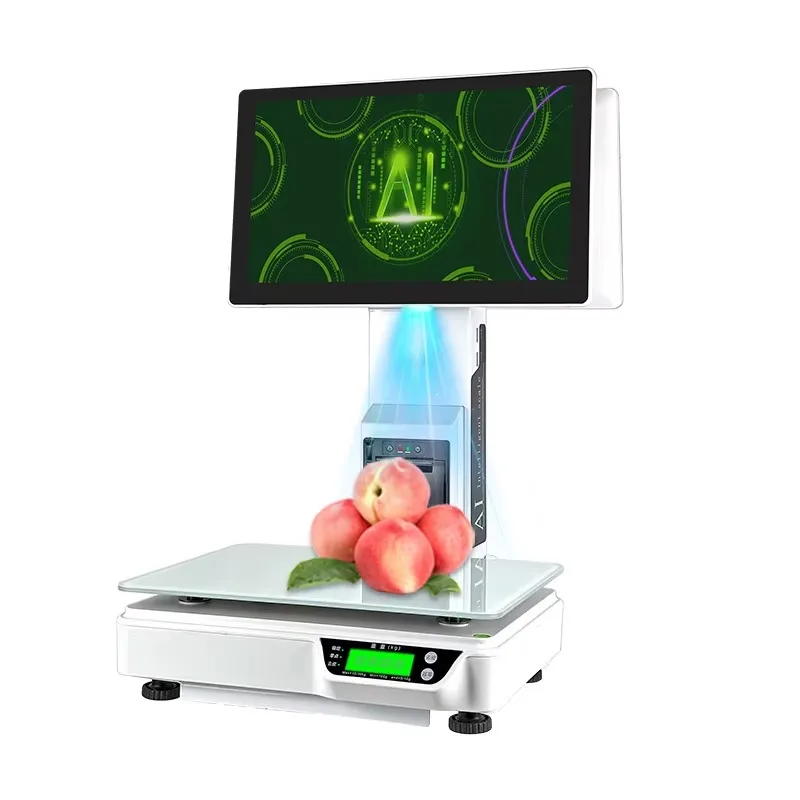 15-inch Weighing Electronic Scale, POS Scale With Touch Payment in Supermarkets, Thermal Printing Scale