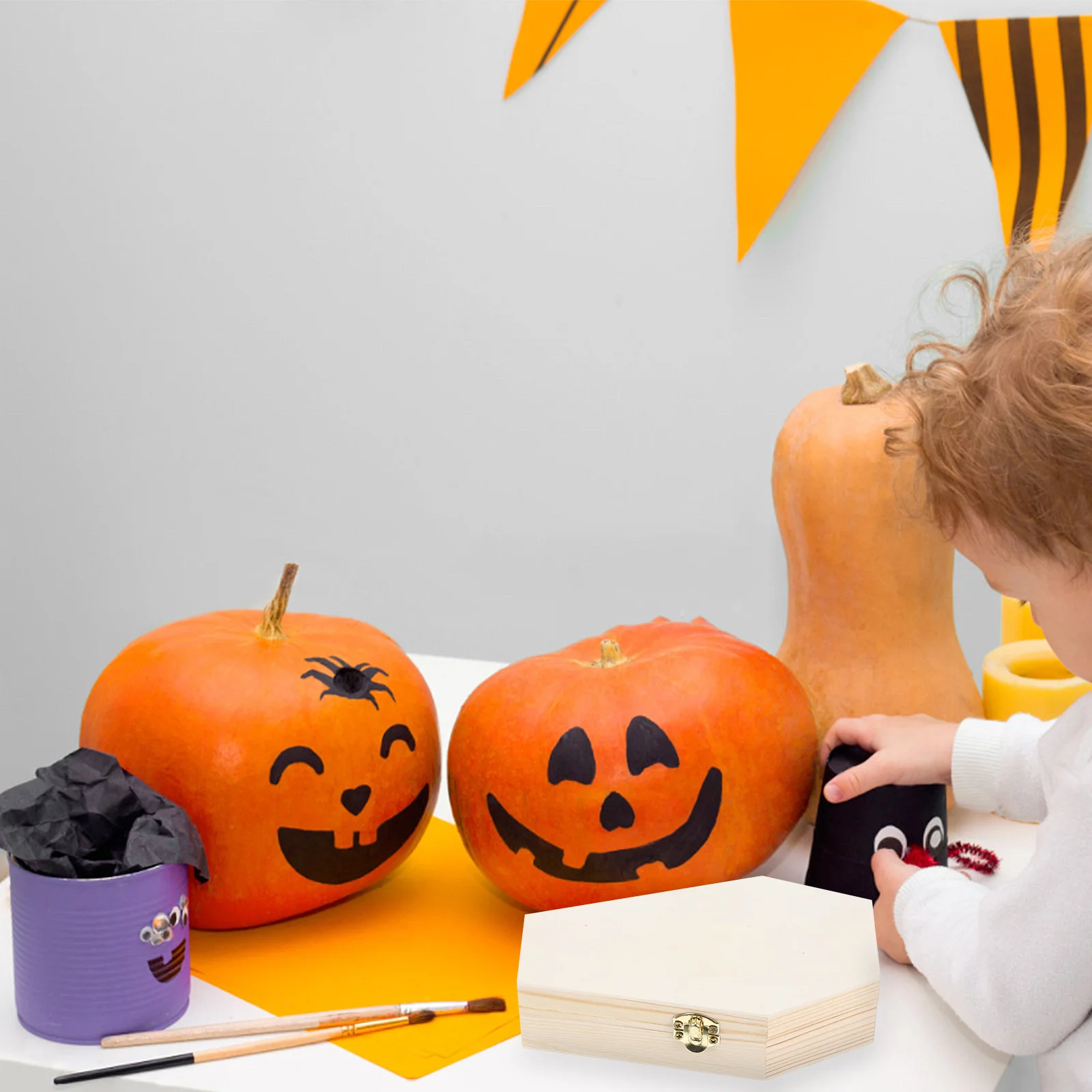 

Small Portable Wooden Coffin Jewelry Box Unpainted Halloween Jewelry Storage Case Ring Earring Organizer Halloween Coffin