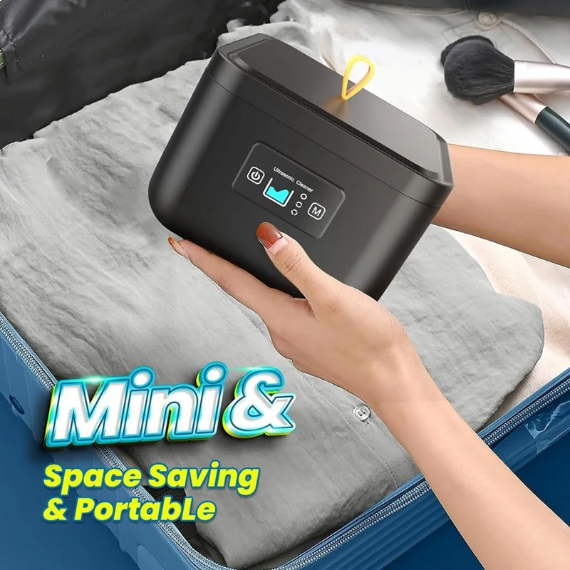 EU Plug เครื่องทําความสะอาดเครื่องประดับอัลตราโซนิกแบบพกพาเครื่องทําความสะอาดเครื่องอัลตราโซนิกปากยามทําความสะอาด