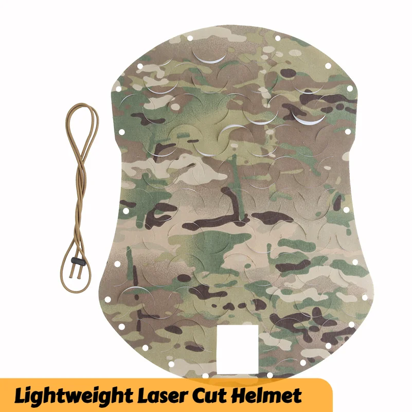 Airsoft Tactical Helmet Cover 3D Mesh Camo Laser Cut Leaf Shape Helmet Cloth Paintball Paratrooper Hunting Helmet Accessories
