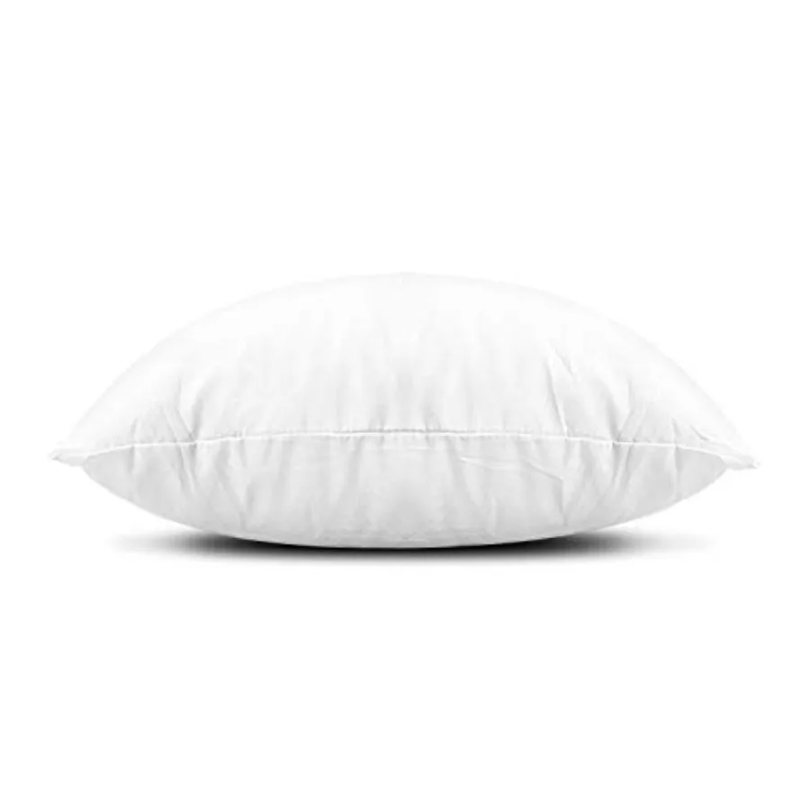 Throw Pillow Inserts, Set of 2 Lightweight Down Alternative Polyester Pillow, Couch Cushion, Sham Stuffer, Machine Washable. Wh