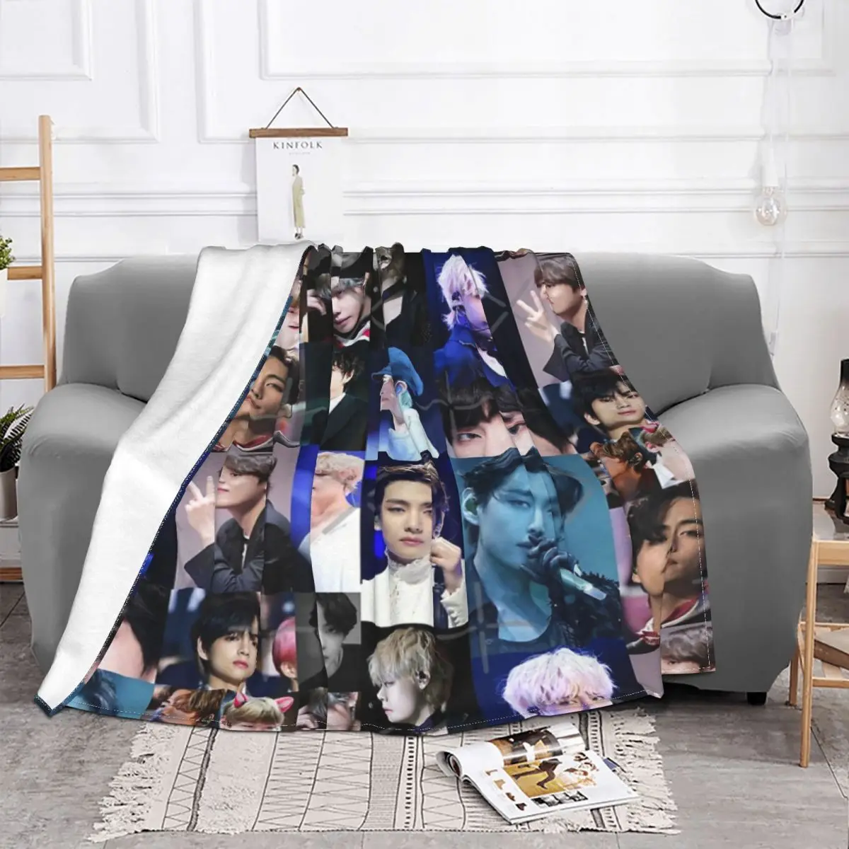 Kim Taehyung Plush Blankets Throw Blanket Blankets And Throws Throw Blanket