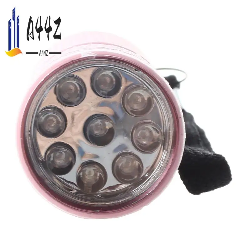 

A44Z-4X Открытый мини-фонарик с 9 светодиодами и розовым резиновым покрытием