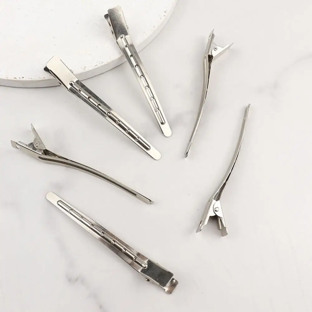 Convenient Haircut Styling Clips Firm Clamping Stainless Steel Metal Hairdressing Sectioning Clamps Hairdressing Tool