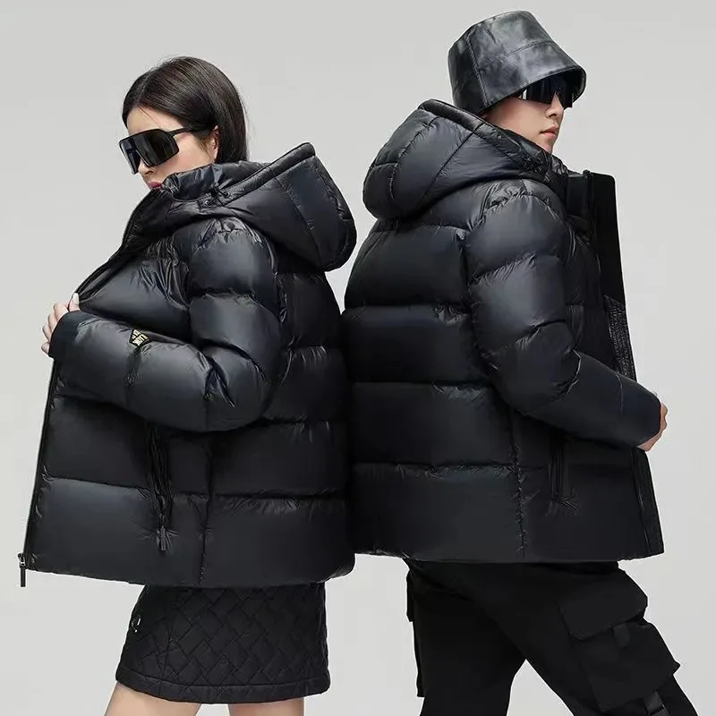 New Couple's Down Cotton Jacket Women's Winter, Korean Loose, Fashion, Thicke Warm Padded Jacket, Hooded Parker Outerwear Unisex