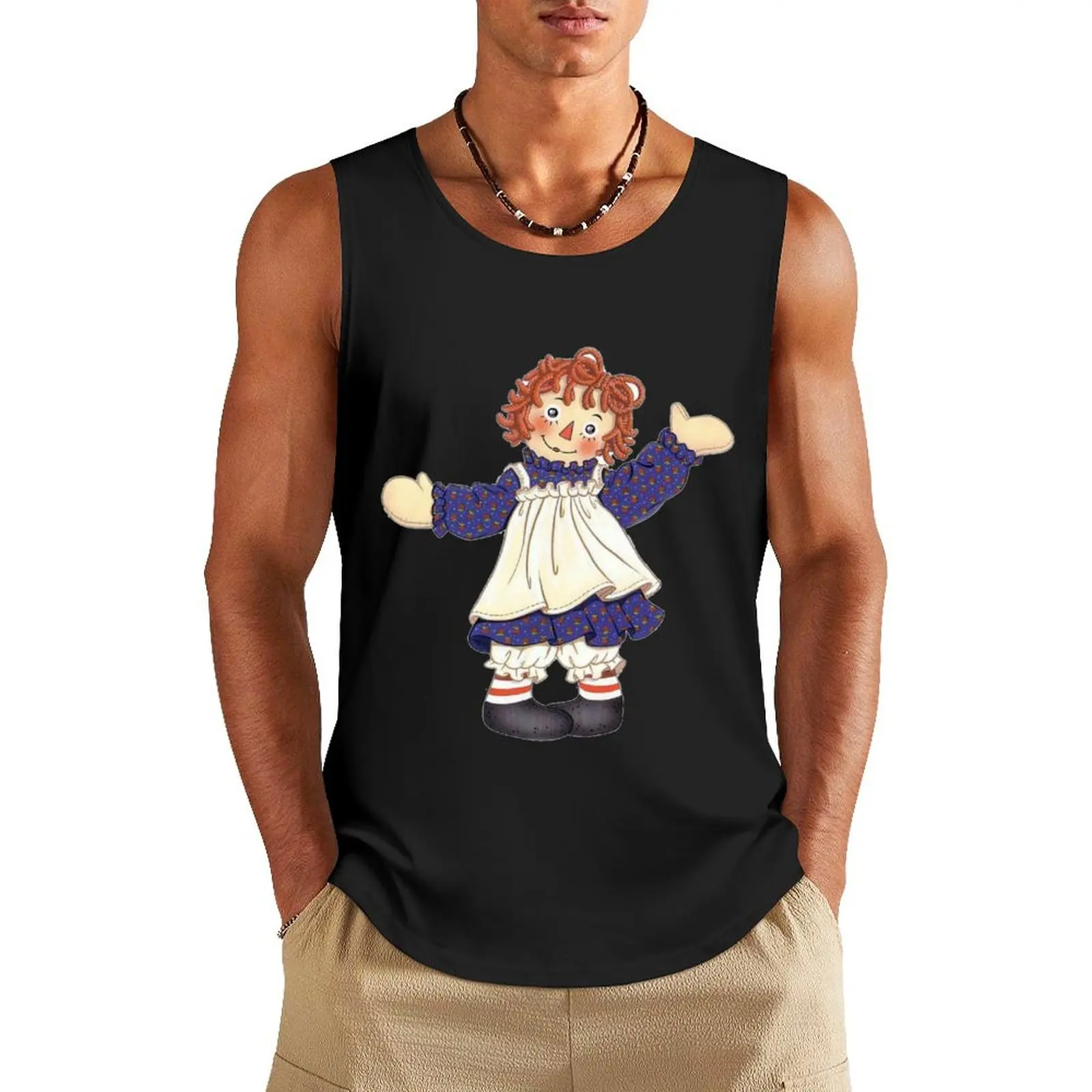 Raggedy ann and raggedy andy Tank Top Sleeveless men sleeveless t-shirts for men T-shirt man gym t-shirts man