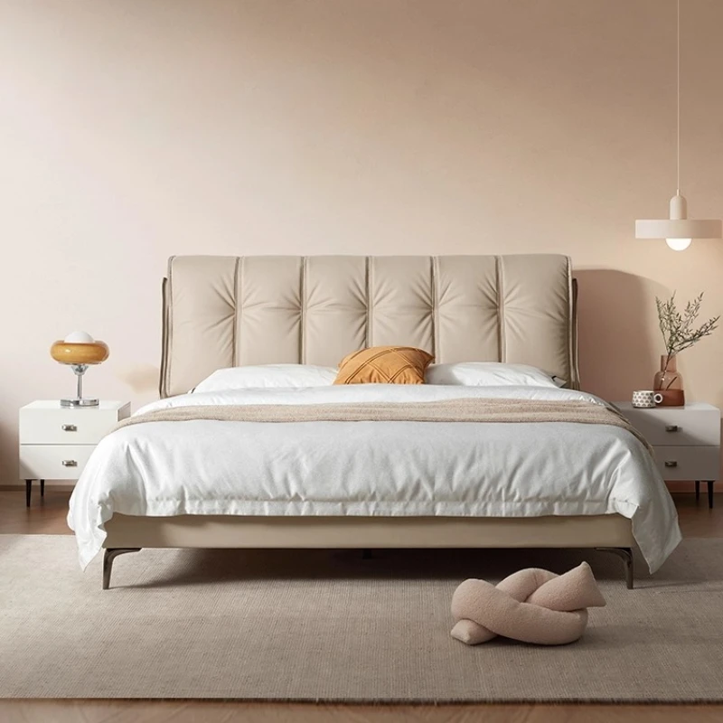 

Luxury light luxury storage marriage double bed 180x200cm 150x200cm queen bed frames cosy Beds 2 people Home Bedroom Furniture