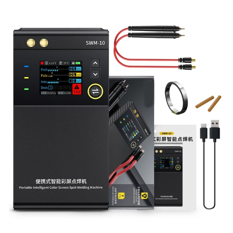 

J6PA SWM-10 Мини-сварочный инструмент 18650 Аккумулятор для точечной сварки Портативный аккумуляторный сварочный аппарат с 2 в 1