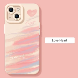 Graffiti Love Heart Phone Case For iPhone 16 15 Pro Max Cases iPhone 14 13 12 11 XS Max XR 7 8 Plus Shockproof Soft Bumper Cover