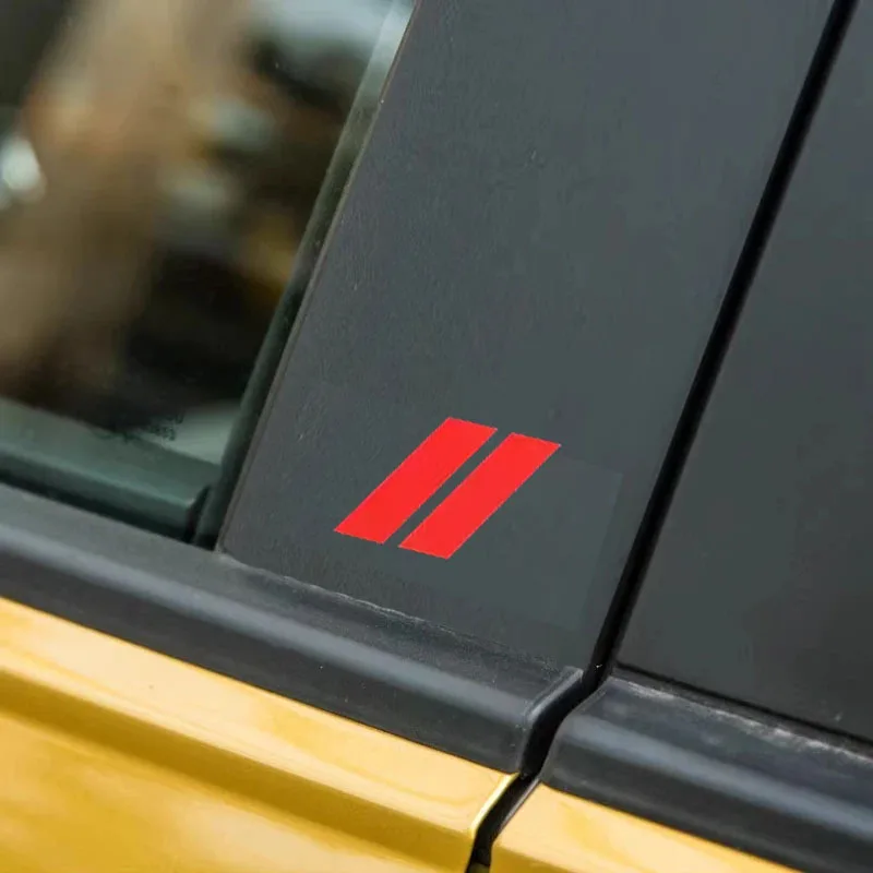 

4PCS/SET Fantastic Red Double Lines Sticker Eye - Grabbing Decals for Highlighting Sporty Style on Vehicles & Items