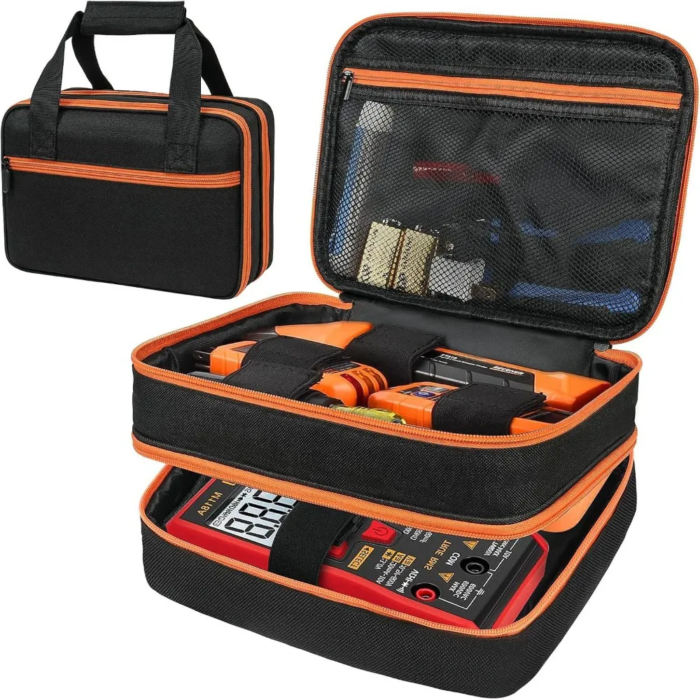 

Two Layer Design Electrical Tool Bag Efficient Organization Travel Carrying Case Tool Storage Bag Compatible Storage Portable