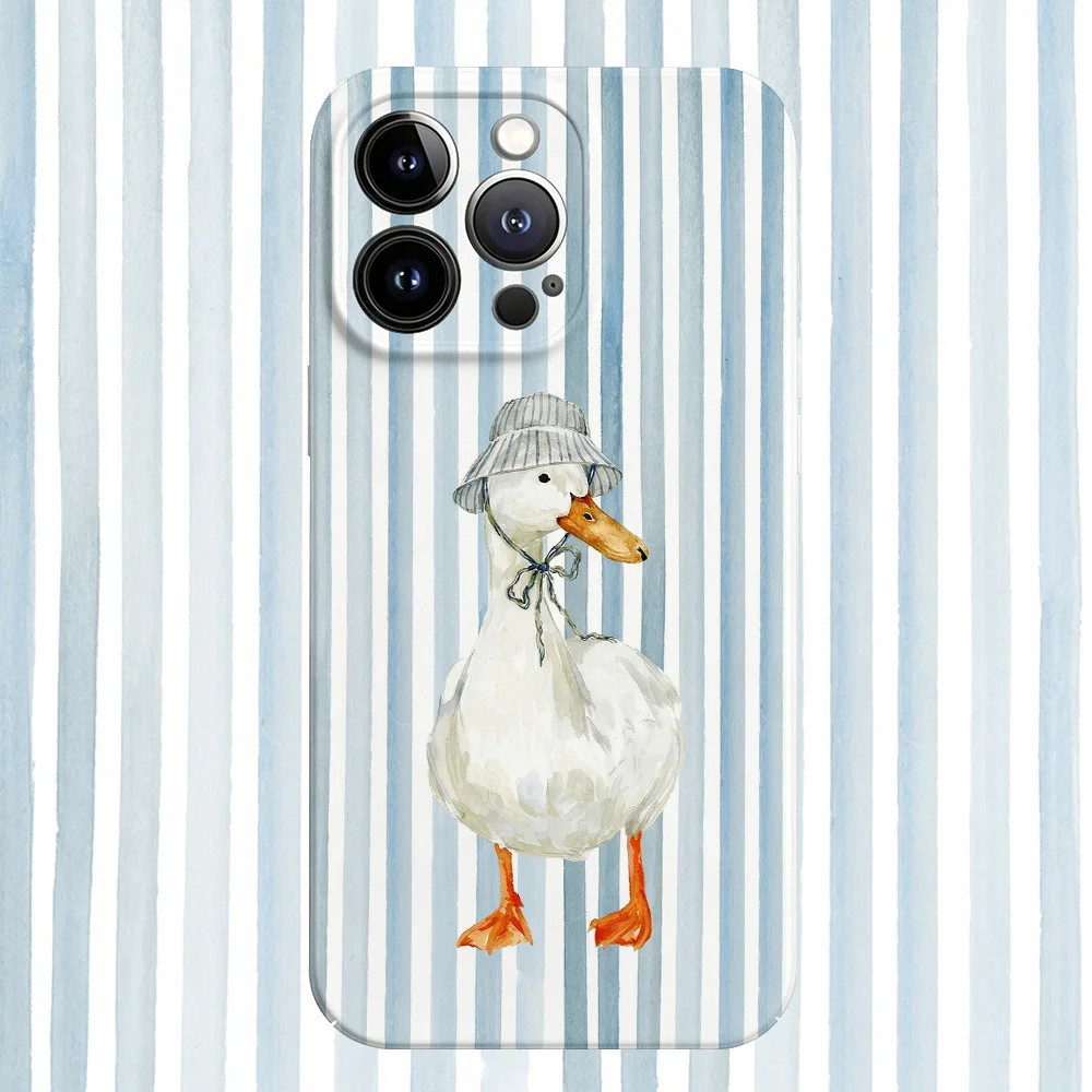 Coastal Duck Glossy Film Hard Phone Case for Samsung Galaxy A37 A57 A17 A07 A16 A56 A26 A36 A06 A55 A35 A15 A54 A05 A14 4G 5G