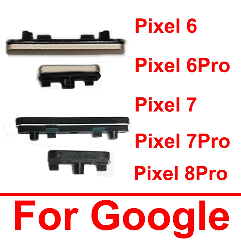 Untuk Google Pixel 6 7 8 Pro 6pro 7pro 8pro On OFF daya Volume tombol samping Volume tombol daya suku cadang perbaikan