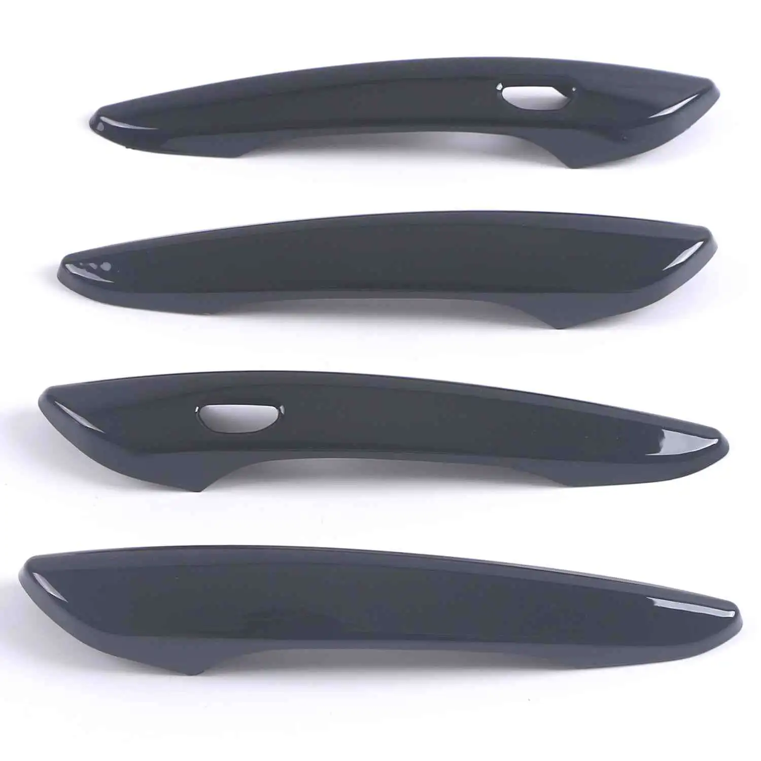 Outer ABS Glossy Black Smartkey Door Handle Side Lid Cover Trim For 2019-2023 Mazda 3/ CX-30/ CX-50 / MX-30 4-Door Protect Frame