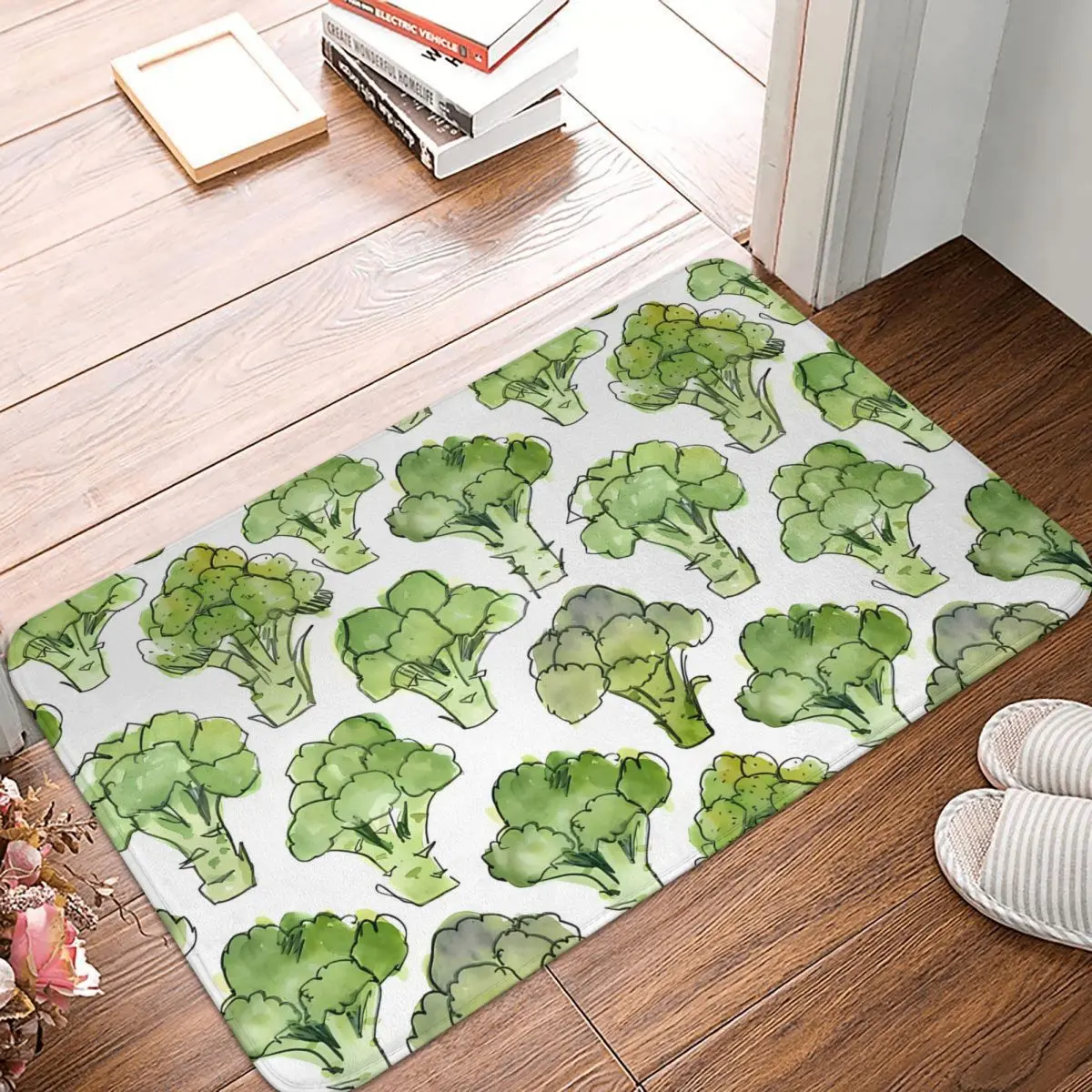 Broccoli Formal Non-Slip Carpet Doormat Living Room Kitchen Mat Welcome Decoration Rug