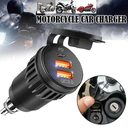 Motorcycles Quick socket Charge 3.0 Dual USB TYPE C DIN Charger BMW motorcycle or European style power socket