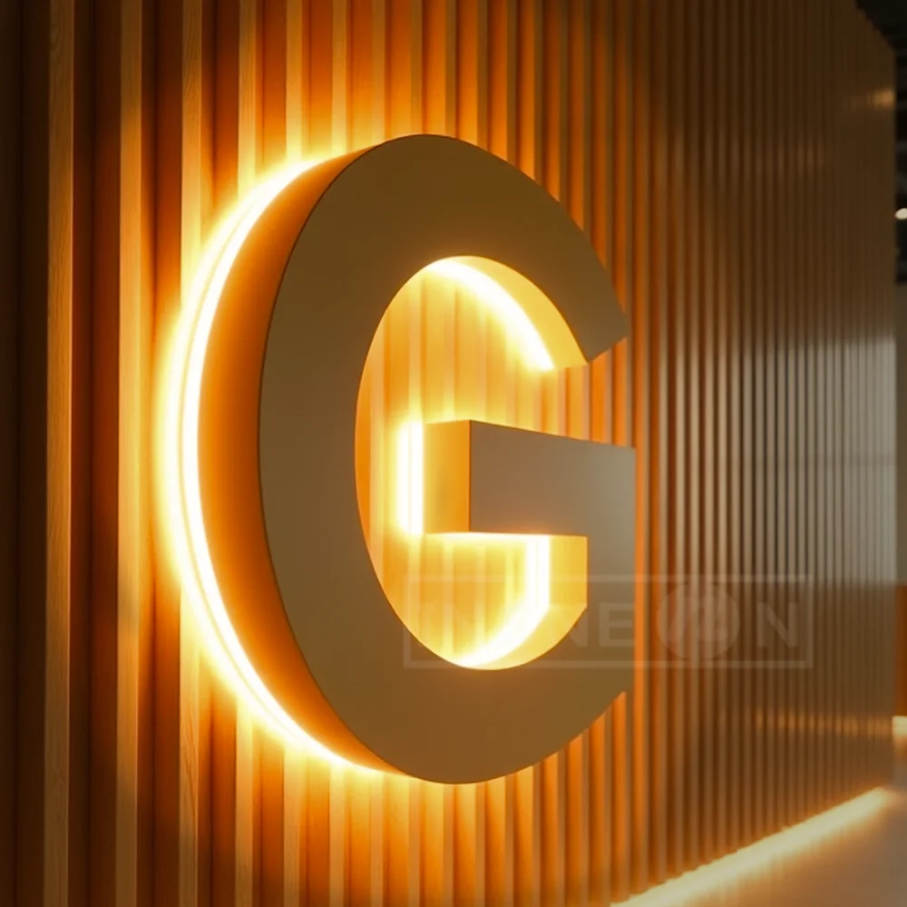 Aangepaste 3D LED verlichte metalen letters teken frontlit voor zakelijke winkelpui buiten waterdichte oplichtende reclame bewegwijzering