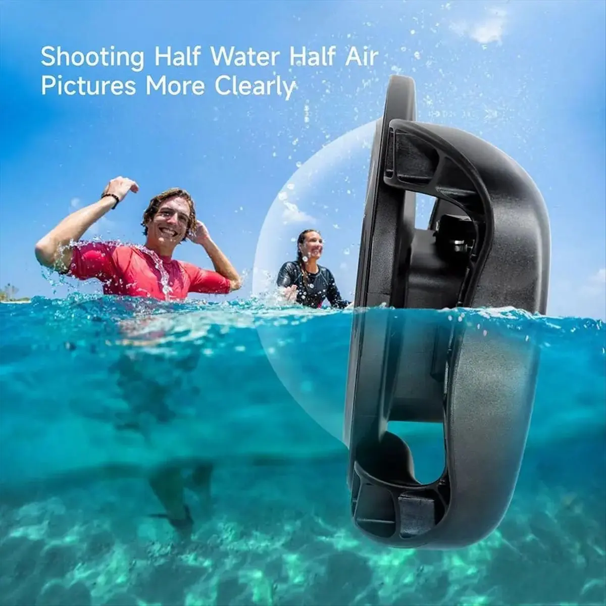 

N05R For Insta 360 ACE Pro Dome Port Fisheye Lens for Diving Goggles Diving Mask Scratch-Resistant for Underwater Shooting