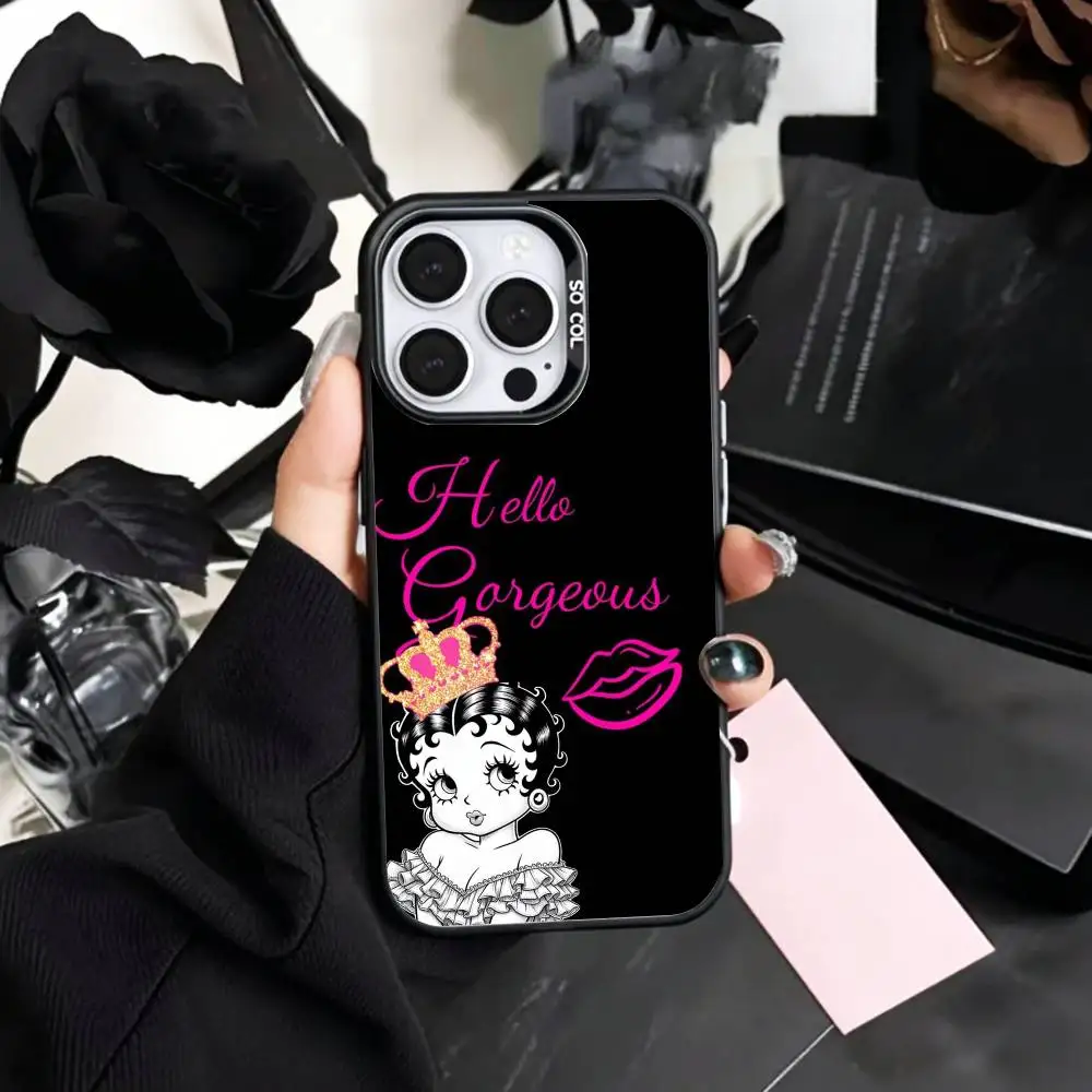 G-Girl G-Betty-es B-BoOpS  Phone Case For iPhone17,16,15,14,13,12,11 Plus,Pro Max Colored Silver Plated Inside Cover view 2