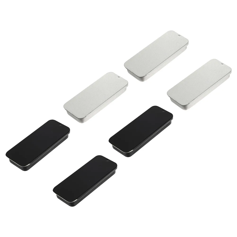 

6pcs Sliding Candy Boxes Small Metal Containers Iron Storage Tin Sweets Cases Gifts Packaging Boxes Practical Design
