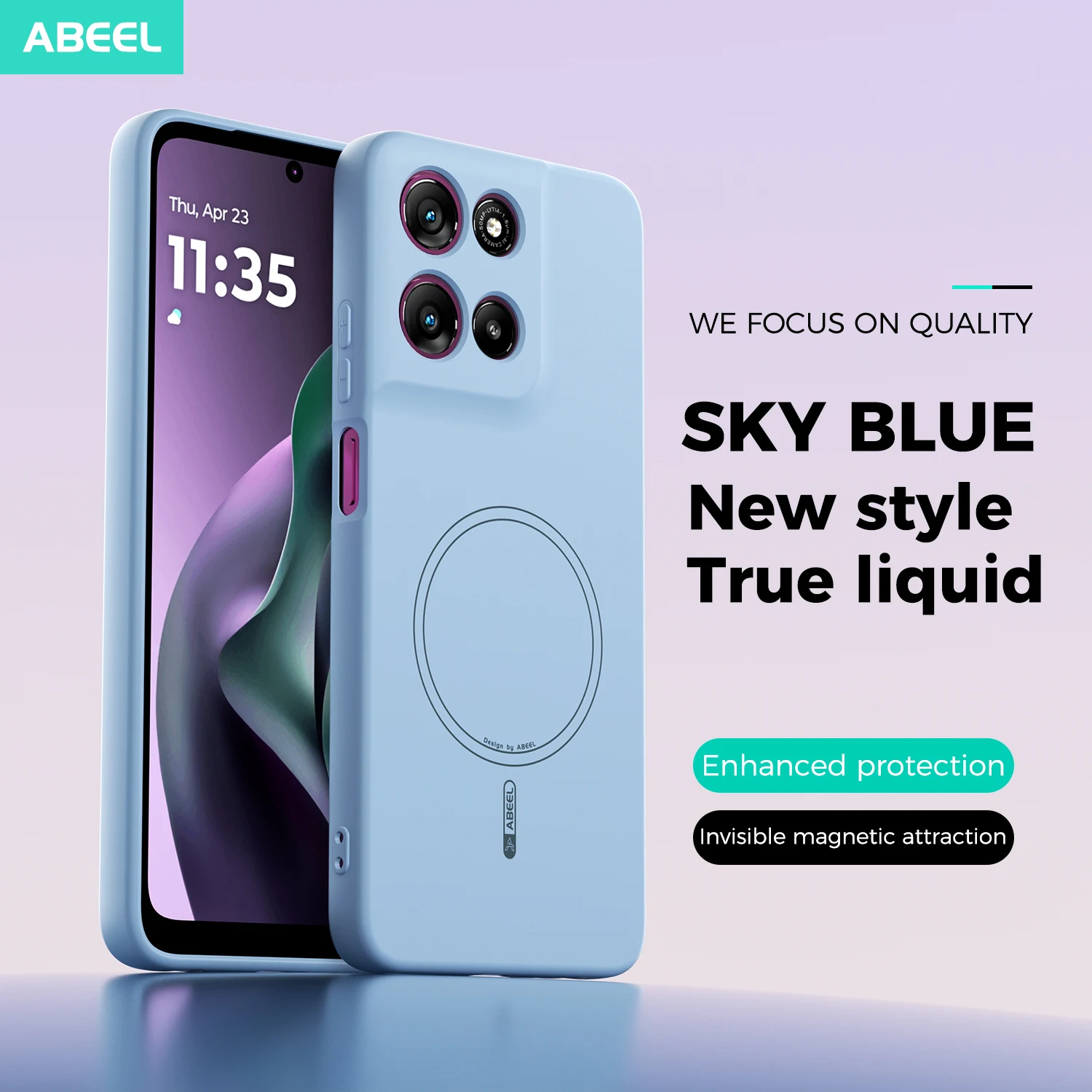 حافظة لهاتف موتورولا موتو جي بلاي 5G 2026 ذات ملمس يدوي من السيليكون السائل Magsafe غطاء هاتف محمول ناعم #4