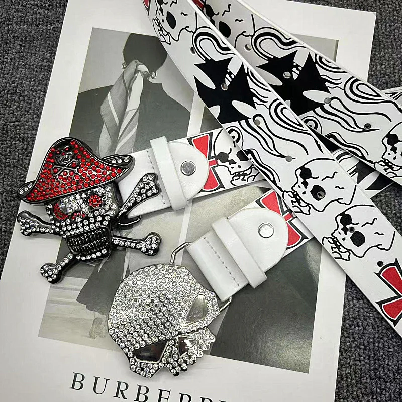 فاخر الرجال النساء قبعات رعاة البقر الغربية للجينز الشرير الصخرة كريستال رصع حزام مع الماس بنج بنج حجر الراين حزام الفتيات