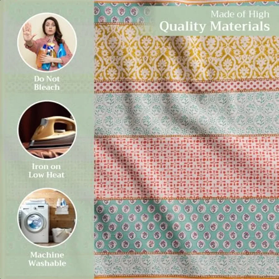 Servilletas de tela Juego de 4 100 algodón Servilletas cuadradas reutilizables para todos los días Tela lavable Cena Fiesta Boda Restaurante Primavera Verano