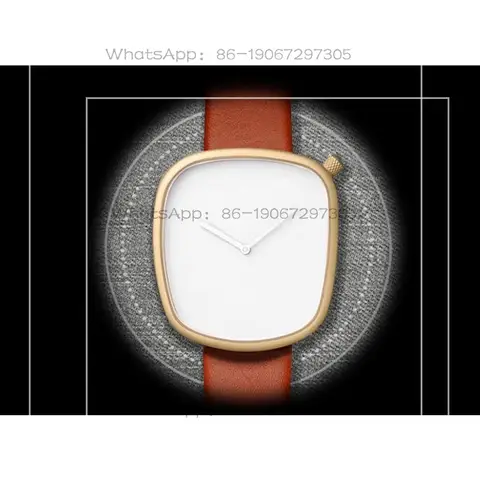 Personalized Creative Pebble Men's Watch Leather Waterproof