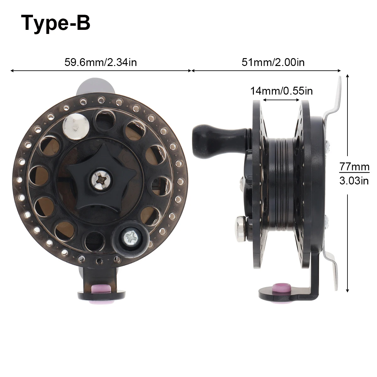 Fly Fishing Reels ABS Lightweight Fish Reel for Carp Winter Ice Fishing Reel Spool Outdoor Fishing Tackle Gear Tools