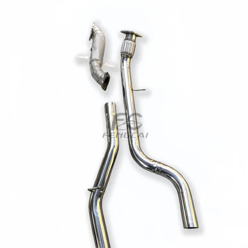CUSKI Universal Exhaust with Choke Giulia 2.0T 1.5mm Thick Stainless Steel Exhaust Modification Accessory