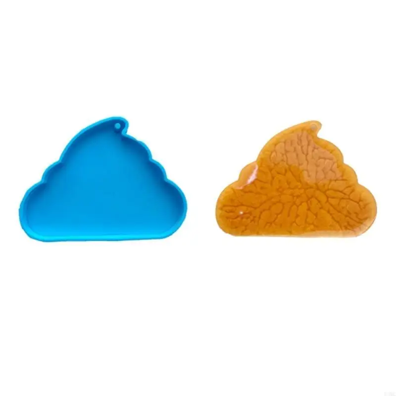 

R3MC Shiny Glossy Poop Keychain Silicone Epoxy Resin Mold DIY Pendant Tools