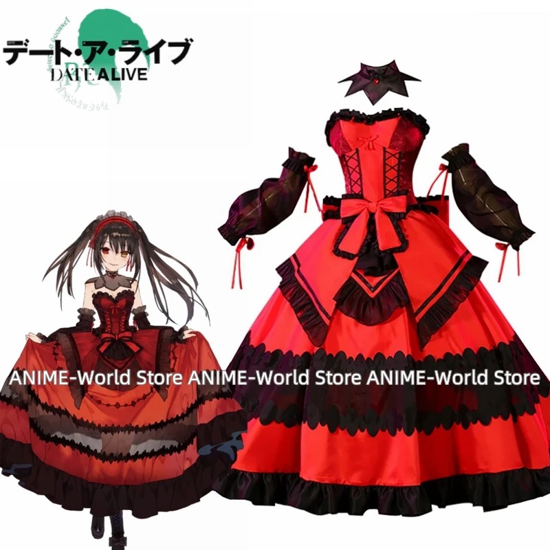 

Anime DATE A LIVE Nightmare Tokisaki Kurumi Cosplay Costumes Fancy Lolita Girl Princess Dress Halloween