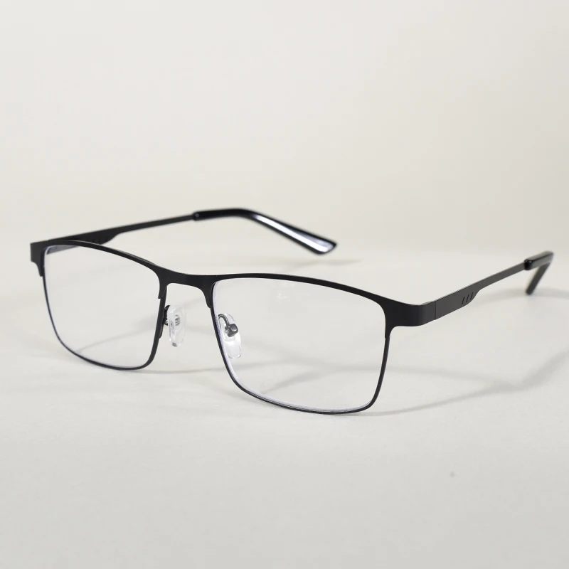 Männer Quadratische Metall Großen Rahmen Lesen Presbyopie Brille Blau Licht Blockieren Brillen Reader + 1,25 1,5 1,75 2,75 2,25 – Detail 9