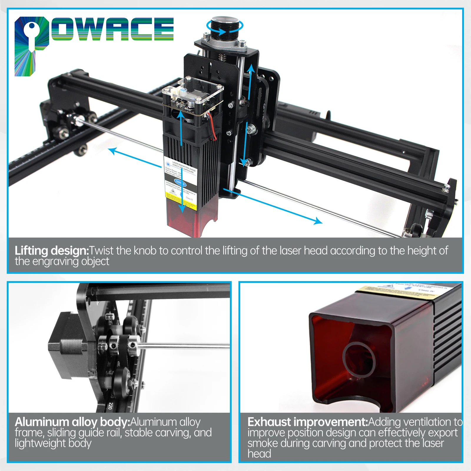 Imagem -05 - Cnc Laser Gravador Cortador Máquina de Gravura para Metal Madeira Faça Você Mesmo Área de Trabalho 42*40cm 20w 40w 4240