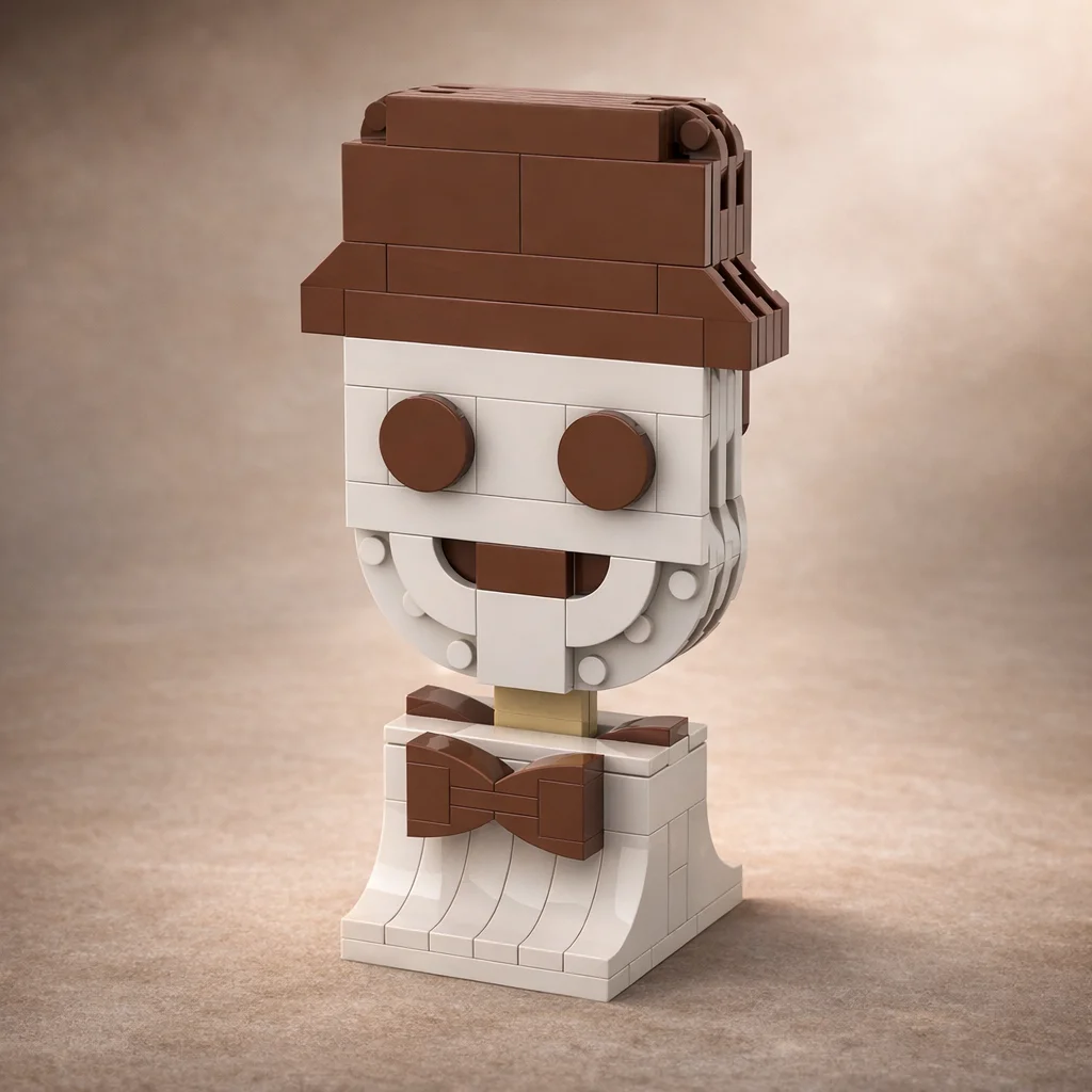 

MOC Ice Cream Gentleman Building Blocks, Cute Cartoon Figure DIY Bricks Toy Desktop Decor Gift for Kids Adults