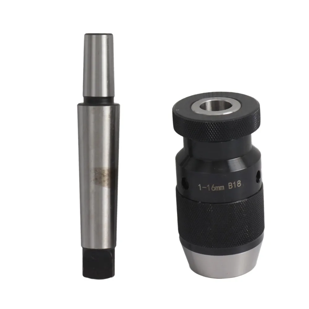 

1-16mm Capacity Keyless Lathe Drill Chuck 5/8 Capacity MT3-B18 Taper Arbor Drill Press Chuck Self Tighten Drill Chuck