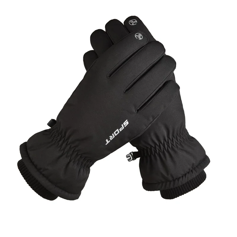 BISON DENIM Autumn Winter Men Gloves Windproof Thermal Shockproof Full Finger Touch Screen Sport Warm Ski Bicycle Cyling Gloves