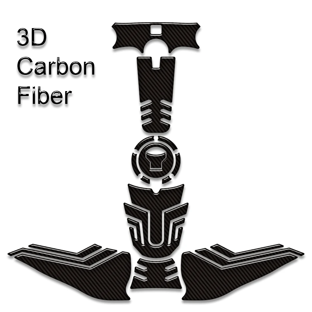 

Для CBR1000RR CBR 1000RR 1000 RR CBR1000: 3D-накладки из карбонового волокна на крышку бензобака, комплект наклеек на колени, наклейки-декали 2025 2026