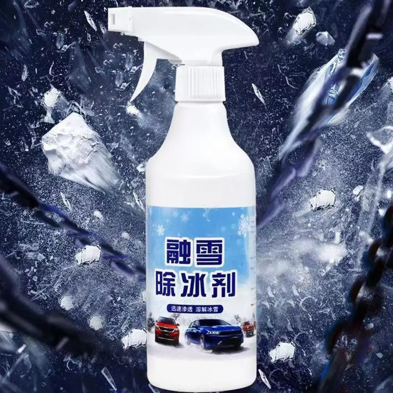 Car Snow Removal Spray 500ml Winter Accessories For Car Winter Car Accessories Snow Remover For Cars Snow Cleaner For Car Window