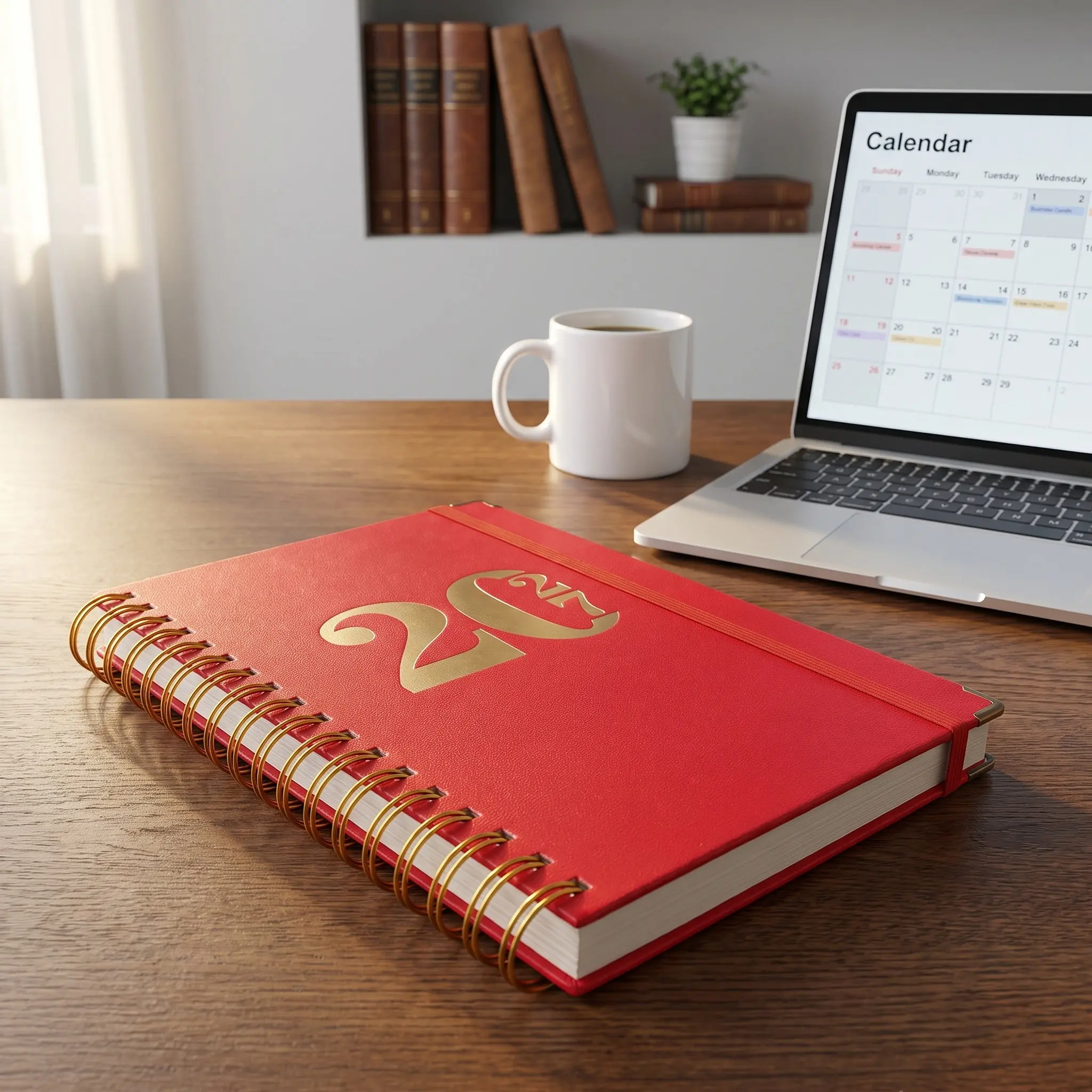 Management Planning Manual Appointment Planner Book Red Detailed Daily for Work