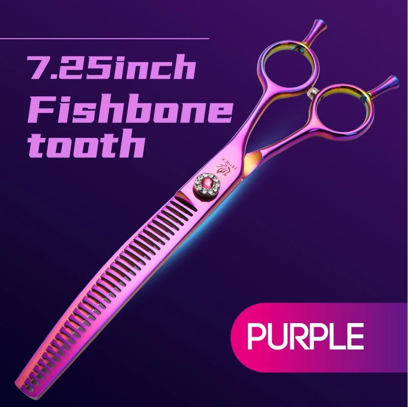 Fenice Professionele JP440c 7 inch Hoge kwaliteit hond Grooming Schaar Gebogen dunner Schaar Chunker Dunner Schaar