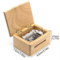 15 Tone Hand-Cranked Music Box with Paper Tape Puncher Wooden Box Music Paper Composing Movement DIY Composing Music