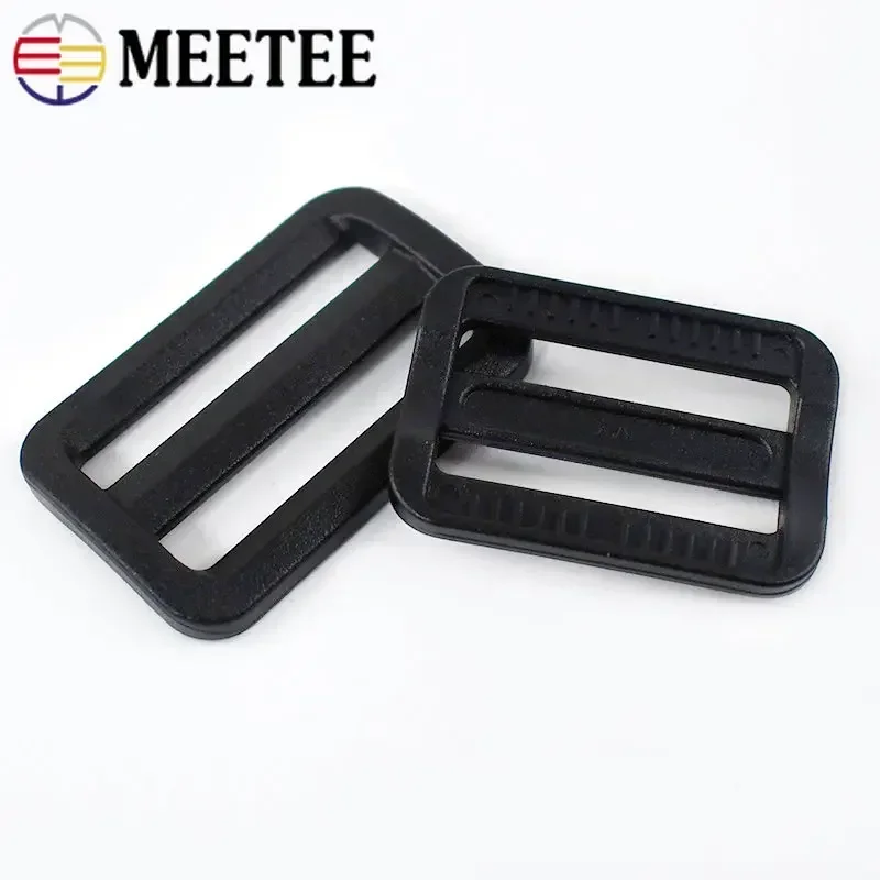 10-100Pcs 20-50mm Black Plastic Slider Tri Glide Adjust Buckles for Backpack Straps Webbing Belt Buckle DIY Luggage Accessories