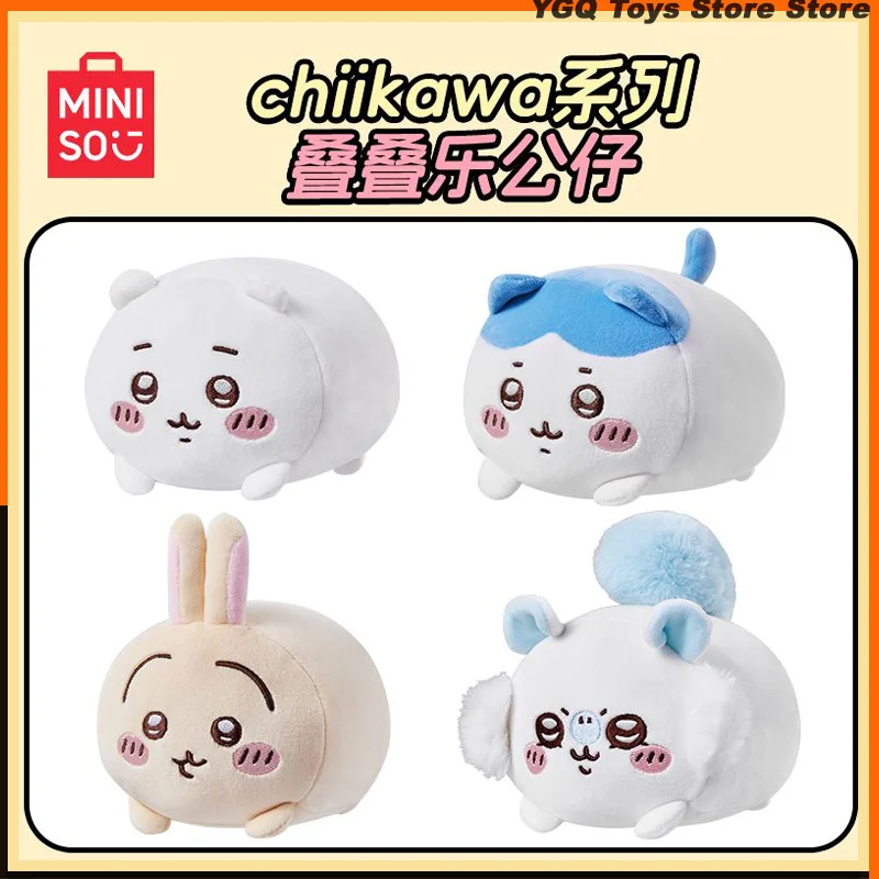 Genuine MINISO Chiikawa Series Long Doll Cartoon Hachiware Soft Pillow Big Size Plush Doll Children's Girl Toy Christmas Gift