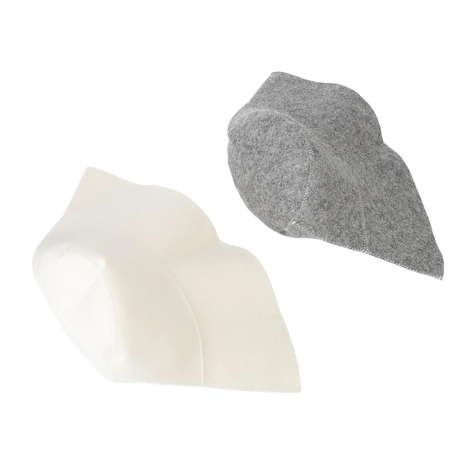 قبعة ساونا ناعمة ماصة للماء للرجال، تصميم خفيف الوزن ومريح باللونين الأبيض والرمادي