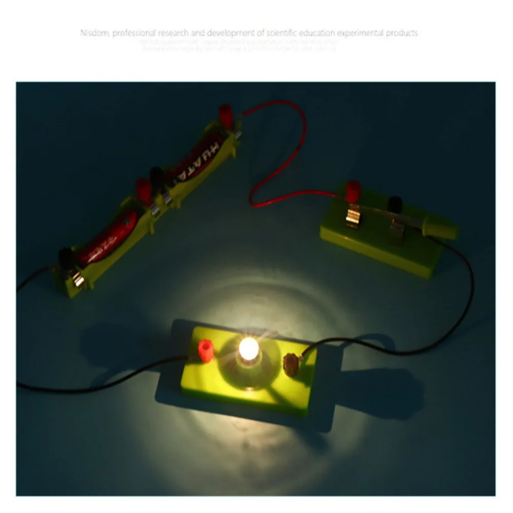 Kit de aprendizaje de electricidad de juguete STEM, conjunto de experimentos de aprendizaje Montessori, circuito básico, experimento de circuito eléctrico